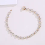 Dual-Tone Radiance Bracelet | 18K Bracelet with Alternating 3.3ctw Round-Cut Lab Diamond