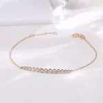 Diamond Radiance Bracelet | 18K Yellow Gold Chain with Graduated Round-Cut Lab Diamonds​