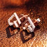 Heart Shape Design:Enchanting Round Cut Moissanite Stud Earrings