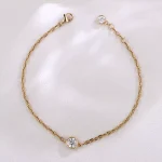 Celestial Line Bracelet | 18K Yellow Gold Lab diamond Bracelet with Round-Cut Lab Diamond Accents