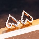 Heart Shape Design:Enchanting Round Cut Moissanite Stud Earrings