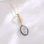 Oval Lab Diamond Pendant | 2ct Oval-Cut Lab Diamond 18K Gold Pendant