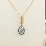 Oval Lab Diamond Pendant | 2ct Oval-Cut Lab Diamond 18K Gold Pendant