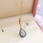​Pear Lumina Solitaire Pendant | 3ct Pear-Cut Lab Diamond Pendant in 18K Gold (Pendant Only)​