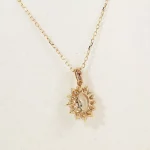 Oval Lab Diamond Pendant | 1.5ctw Oval Lab Diamond in 18K Gold with Stardust Halo（Pendant Only）