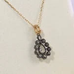 Pear of Starlight Pendant | 18K Waterfall-Inspired Diamond Pendant with Diamond Halo（Pendant Only）