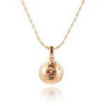 1 Carat Round Lab Diamond Floral Halo Pendant in 18k Gold