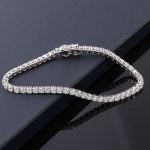 Timeless Treasur eElegant Round Cut White Gold Moissanite Bracelet