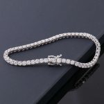 Timeless Treasur eElegant Round Cut White Gold Moissanite Bracelet