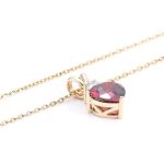 1.2 CT Heart-Shaped Ruby Gem Pendant Necklace