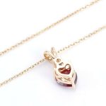 1.2 CT Heart-Shaped Ruby Gem Pendant Necklace