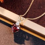 1.2 CT Heart-Shaped Ruby Gem Pendant Necklace