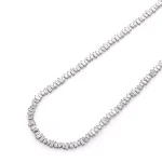 Elegant Baguettes Cut Moissanite Tennis Necklace, Sophisticated Anniversary Statement Jewelry For Her