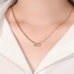 Modern Mixed Chain Diamond Oval Pendant Necklace in 18k Yellow Gold