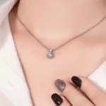 1.50 CTW Two-Stone Round Lab Diamond Pendant | Pendant Only