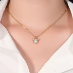 Playful Mouse Silhouette Lab Diamond Pendant | Pendant Only