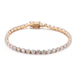 Round Cut Lab Diamond Tennis Bracelet Classic Prong Set Design