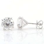 Breathtaking VVS Moissanite White Gold Stud Earrings