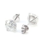 Breathtaking VVS Moissanite White Gold Stud Earrings