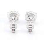 Breathtaking VVS Moissanite White Gold Stud Earrings