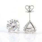 Breathtaking VVS Moissanite White Gold Stud Earrings