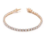 Round Cut Lab Diamond Tennis Bracelet Classic Prong Set Design