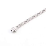 Elegant Moissanite White Gold Tennis Bracelet