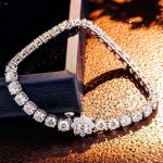 Elegant Moissanite White Gold Tennis Bracelet