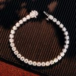 Elegant Moissanite White Gold Tennis Bracelet