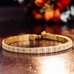 Exquisite Bracelet Inlaid with DEF/VVS Moissanite