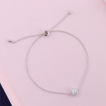 *Moissanite Halo Bracelet 0.5CT 18K White Gold - Image 5