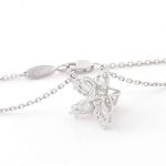 Floral Radiance: 42CM Moissanite Flower Pendant Necklace
