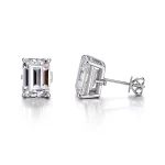 Convertible Emerald and Pink Pear Cut Moissanite Drop Earrings
