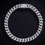 6MM Wide Moissanite Silver Cuban Chain