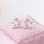 Pear Princess Moissanite Stud Earrings