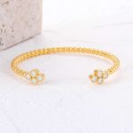 Open Quatrefoil Bujukan Bead Cuff Bracelet