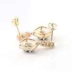 5*5MM Cushion Cut Sapphire Halo Earrings