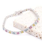 7 inches Elegant Multicolor Moissanite Tennis Bracelet