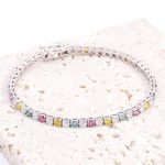 7 inches Elegant Multicolor Moissanite Tennis Bracelet