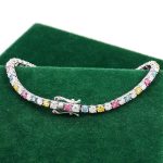 7 inches Elegant Multicolor Moissanite Tennis Bracelet