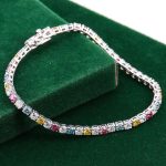 7 inches Elegant Multicolor Moissanite Tennis Bracelet