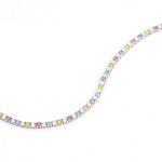 7 inches Elegant Multicolor Moissanite Tennis Bracelet