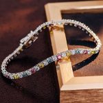 7 inches Elegant Multicolor Moissanite Tennis Bracelet