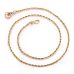 Dual-Cable Radiance Necklace | 18K Yellow Gold Rope Chain with Lab Diamond Clasp & Prism-Link Accents​