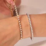 Eternal Radiance Tennis Bracelet | 2.5ctw Round-Cut Lab Diamond Bracelet in 18K Yellow Gold