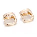 Modern Bezel Set Pear Cut Moissanite Huggie Hoop Earrings