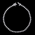 *Round moissanite Victoria Bracelet with Flower Lock - Image 6
