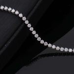 Round moissanite Victoria Bracelet with Flower Lock