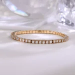 Eternal Radiance Tennis Bracelet | 2.5ctw Round-Cut Lab Diamond Bracelet in 18K Yellow Gold