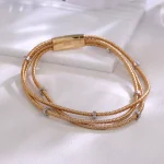 Woven Radiance Bracelet | 18K Yellow Gold Woven Cable Bracelet with Lab Diamond Accents